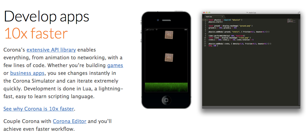 Build amazing Apps and Games 10x Faster.