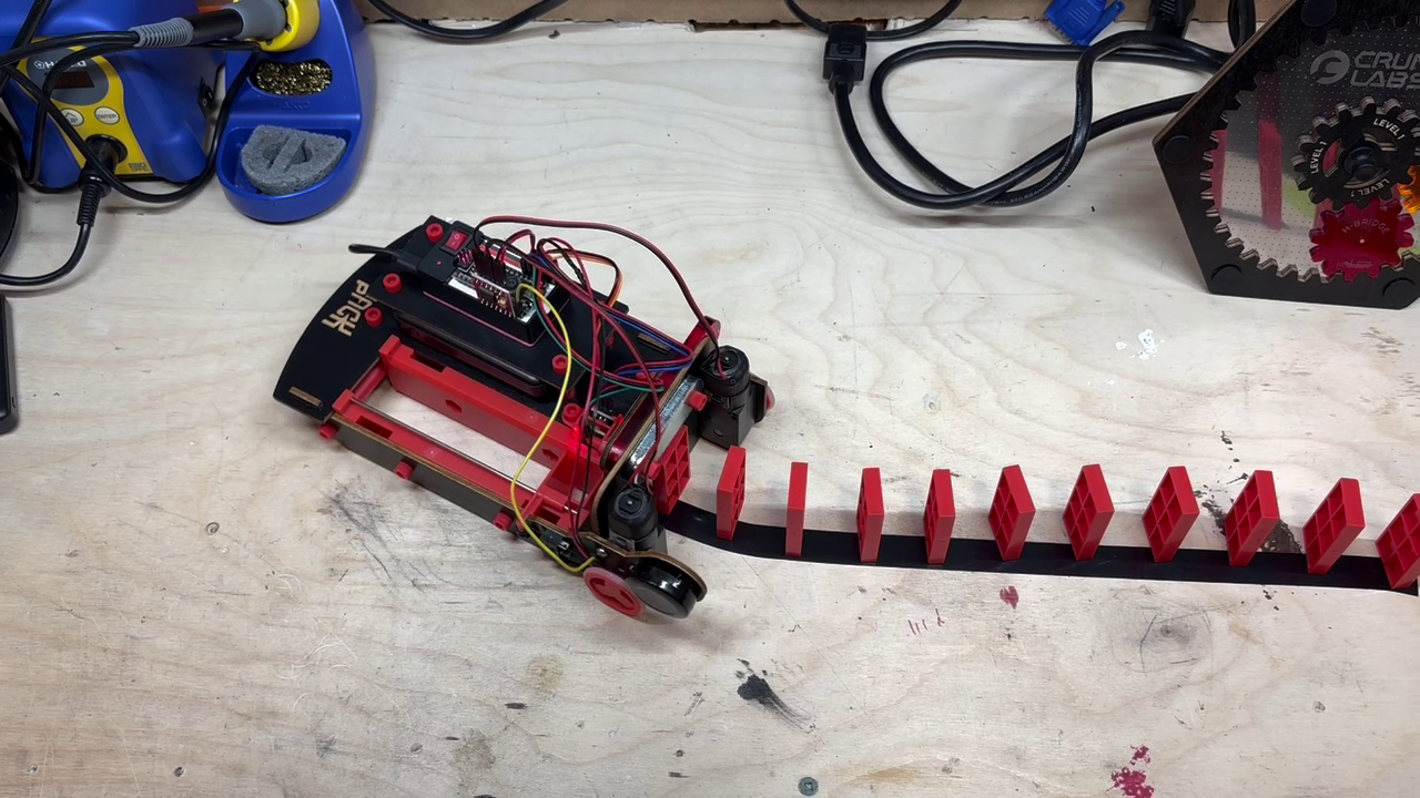 CrunchLabs Domino Robot: Build, Line-Follow, and Tumble